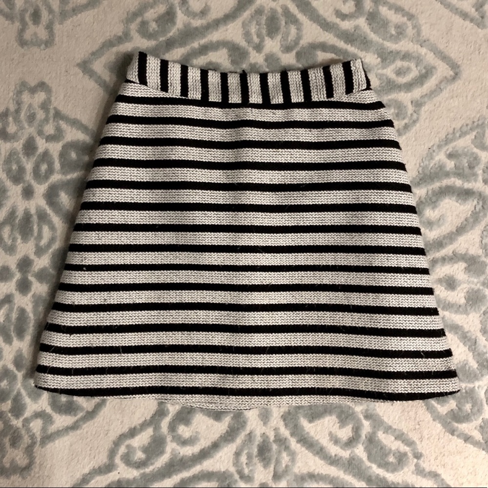 Express Striped A-line Skirt